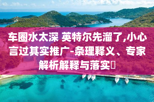 車(chē)圈水太深 英特爾先溜了,小心言過(guò)其實(shí)推廣-條理釋義、專(zhuān)家解析解釋與落實(shí)?