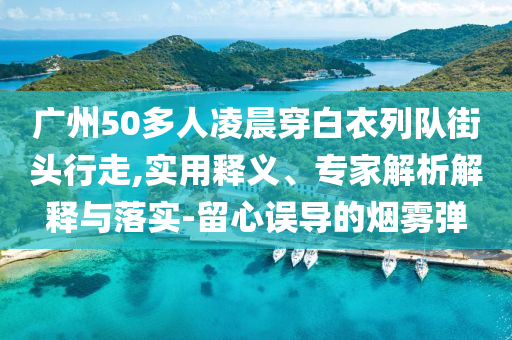 廣州50多人凌晨穿白衣列隊(duì)街頭行走,實(shí)用釋義、專家解析解釋與落實(shí)-留心誤導(dǎo)的煙霧彈