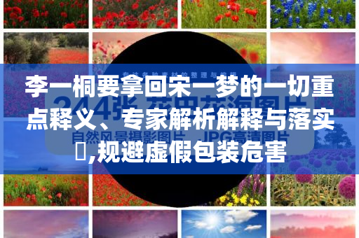 李一桐要拿回宋一夢的一切重點釋義、專家解析解釋與落實?,規(guī)避虛假包裝危害