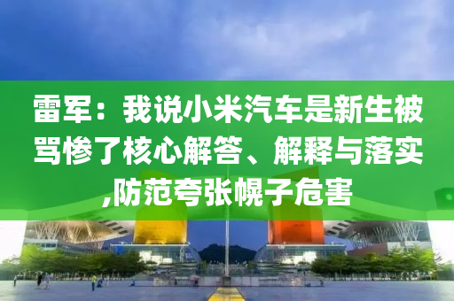 雷軍：我說(shuō)小米汽車是新生被罵慘了核心解答、解釋與落實(shí),防范夸張幌子危害