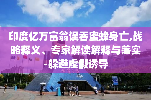 印度億萬富翁誤吞蜜蜂身亡,戰(zhàn)略釋義、專家解讀解釋與落實(shí)-躲避虛假誘導(dǎo)