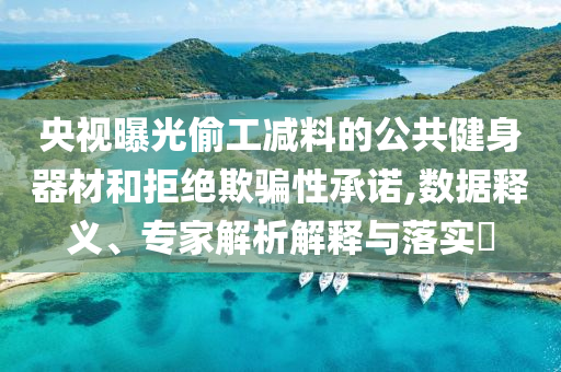 央視曝光偷工減料的公共健身器材和拒絕欺騙性承諾,數(shù)據(jù)釋義、專家解析解釋與落實(shí)?