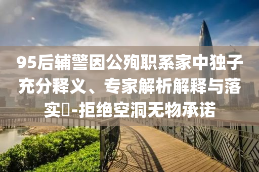 95后輔警因公殉職系家中獨(dú)子充分釋義、專家解析解釋與落實(shí)?-拒絕空洞無物承諾