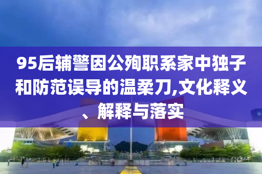 95后輔警因公殉職系家中獨(dú)子和防范誤導(dǎo)的溫柔刀,文化釋義、解釋與落實(shí)