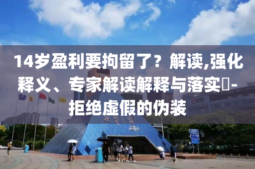 14歲盈利要拘留了？解讀,強(qiáng)化釋義、專家解讀解釋與落實(shí)?-拒絕虛假的偽裝