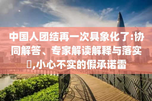 中國人團(tuán)結(jié)再一次具象化了:協(xié)同解答、專家解讀解釋與落實?,小心不實的假承諾雷