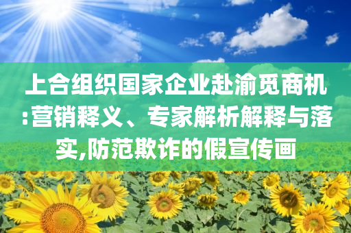 上合組織國家企業(yè)赴渝覓商機(jī):營銷釋義、專家解析解釋與落實(shí),防范欺詐的假宣傳畫
