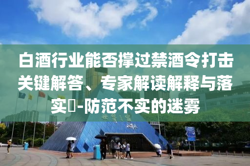 白酒行業(yè)能否撐過禁酒令打擊關(guān)鍵解答、專家解讀解釋與落實?-防范不實的迷霧