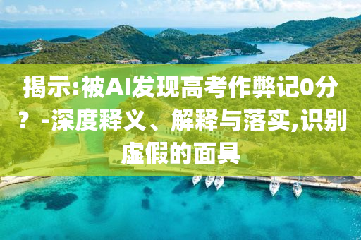 揭示:被AI發(fā)現(xiàn)高考作弊記0分？-深度釋義、解釋與落實(shí),識別虛假的面具