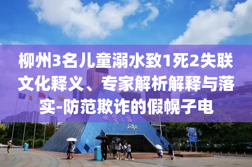 柳州3名兒童溺水致1死2失聯(lián)文化釋義、專家解析解釋與落實-防范欺詐的假幌子電