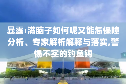 暴露:滿腦子如何呢又能怎保障分析、專家解析解釋與落實(shí),警惕不實(shí)的釣魚鉤