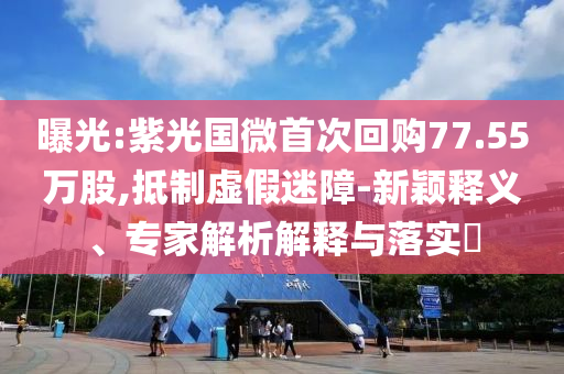 曝光:紫光國微首次回購77.55萬股,抵制虛假迷障-新穎釋義、專家解析解釋與落實?