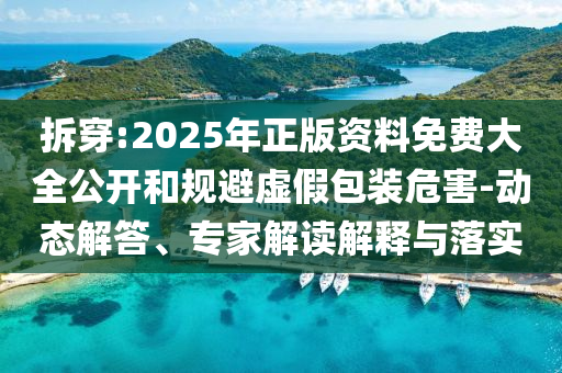拆穿:2025年正版資料免費大全公開和規(guī)避虛假包裝危害-動態(tài)解答、專家解讀解釋與落實
