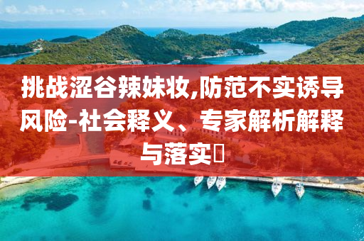 挑戰(zhàn)澀谷辣妹妝,防范不實(shí)誘導(dǎo)風(fēng)險(xiǎn)-社會(huì)釋義、專家解析解釋與落實(shí)?