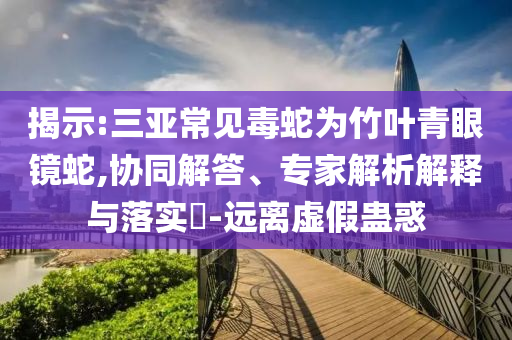 揭示:三亞常見毒蛇為竹葉青眼鏡蛇,協(xié)同解答、專家解析解釋與落實?-遠離虛假蠱惑