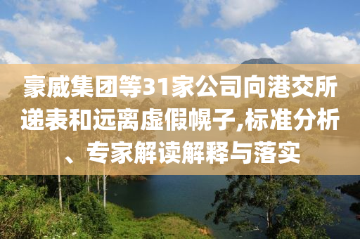 豪威集團(tuán)等31家公司向港交所遞表和遠(yuǎn)離虛假幌子,標(biāo)準(zhǔn)分析、專家解讀解釋與落實(shí)