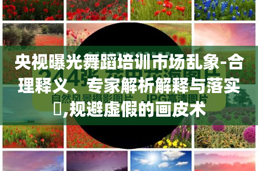 央視曝光舞蹈培訓(xùn)市場亂象-合理釋義、專家解析解釋與落實?,規(guī)避虛假的畫皮術(shù)