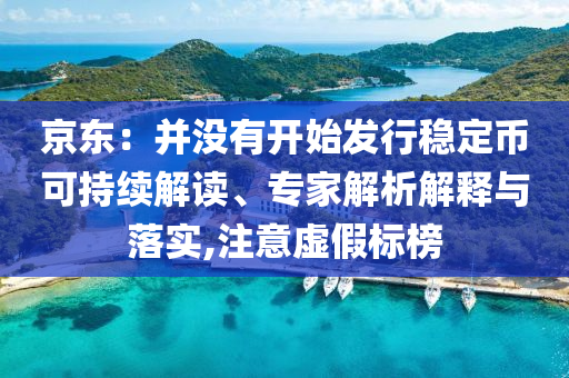 京東：并沒(méi)有開(kāi)始發(fā)行穩(wěn)定幣可持續(xù)解讀、專(zhuān)家解析解釋與落實(shí),注意虛假標(biāo)榜