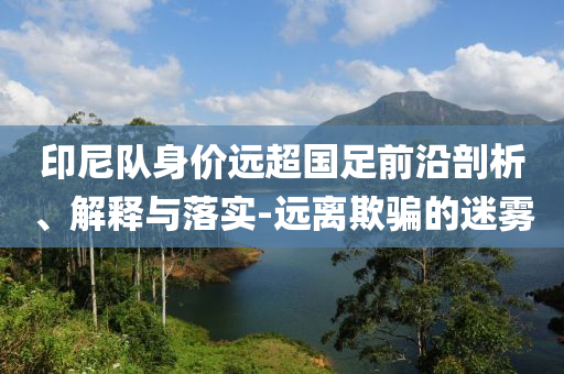 印尼隊身價遠超國足前沿剖析、解釋與落實-遠離欺騙的迷霧