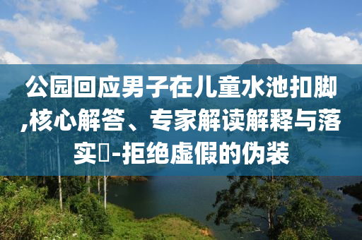 公園回應(yīng)男子在兒童水池扣腳,核心解答、專家解讀解釋與落實(shí)?-拒絕虛假的偽裝