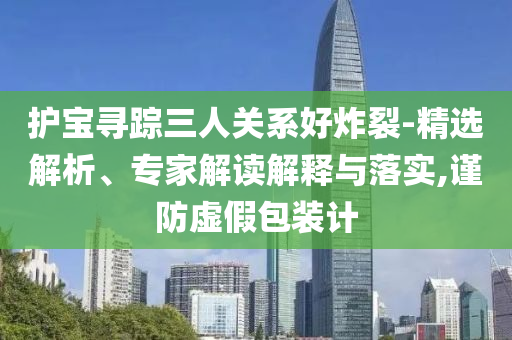 護寶尋蹤三人關系好炸裂-精選解析、專家解讀解釋與落實,謹防虛假包裝計
