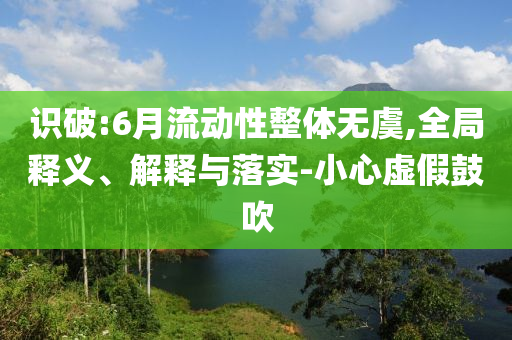 識(shí)破:6月流動(dòng)性整體無虞,全局釋義、解釋與落實(shí)-小心虛假鼓吹