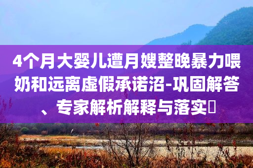 4個(gè)月大嬰兒遭月嫂整晚暴力喂奶和遠(yuǎn)離虛假承諾沼-鞏固解答、專家解析解釋與落實(shí)?