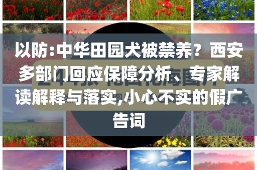 以防:中華田園犬被禁養(yǎng)？西安多部門回應(yīng)保障分析、專家解讀解釋與落實(shí),小心不實(shí)的假?gòu)V告詞