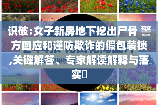 識(shí)破:女子新房地下挖出尸骨 警方回應(yīng)和謹(jǐn)防欺詐的假包裝鎖,關(guān)鍵解答、專家解讀解釋與落實(shí)?