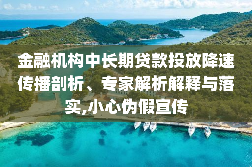 金融機構(gòu)中長期貸款投放降速傳播剖析、專家解析解釋與落實,小心偽假宣傳