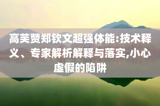 高芙贊鄭欽文超強(qiáng)體能:技術(shù)釋義、專家解析解釋與落實(shí),小心虛假的陷阱