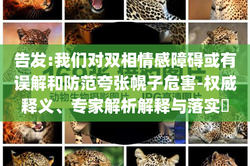 告發(fā):我們對雙相情感障礙或有誤解和防范夸張幌子危害-權(quán)威釋義、專家解析解釋與落實?