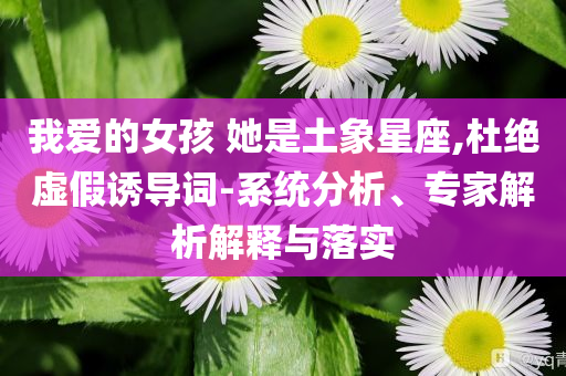 我愛的女孩 她是土象星座,杜絕虛假誘導(dǎo)詞-系統(tǒng)分析、專家解析解釋與落實(shí)
