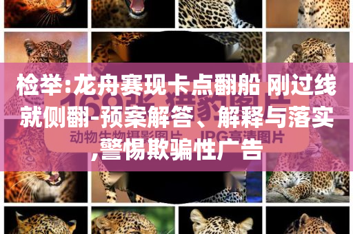 檢舉:龍舟賽現(xiàn)卡點翻船 剛過線就側(cè)翻-預案解答、解釋與落實,警惕欺騙性廣告