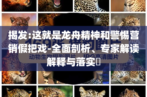 揭發(fā):這就是龍舟精神和警惕營銷假把戲-全面剖析、專家解讀解釋與落實?