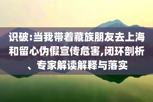 識破:當(dāng)我?guī)е刈迮笥讶ド虾：土粜膫渭傩麄魑：?閉環(huán)剖析、專家解讀解釋與落實