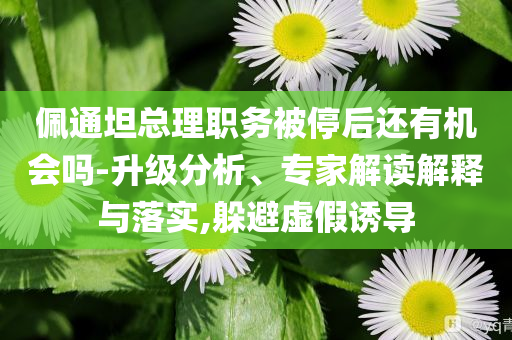 佩通坦總理職務(wù)被停后還有機(jī)會嗎-升級分析、專家解讀解釋與落實,躲避虛假誘導(dǎo)
