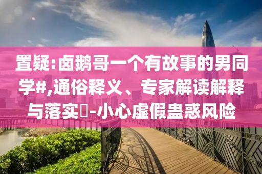 置疑:鹵鵝哥一個有故事的男同學(xué)#,通俗釋義、專家解讀解釋與落實?-小心虛假蠱惑風(fēng)險