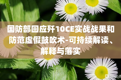 國(guó)防部回應(yīng)殲10CE實(shí)戰(zhàn)戰(zhàn)果和防范虛假鼓吹術(shù)-可持續(xù)解讀、解釋與落實(shí)