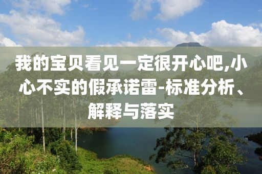 我的寶貝看見(jiàn)一定很開(kāi)心吧,小心不實(shí)的假承諾雷-標(biāo)準(zhǔn)分析、解釋與落實(shí)