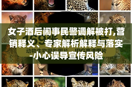 女子酒后鬧事民警調(diào)解被打,營銷釋義、專家解析解釋與落實(shí)-小心誤導(dǎo)宣傳風(fēng)險(xiǎn)