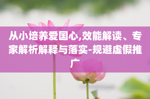從小培養(yǎng)愛(ài)國(guó)心,效能解讀、專家解析解釋與落實(shí)-規(guī)避虛假推廣