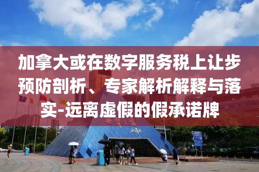 加拿大或在數(shù)字服務(wù)稅上讓步預(yù)防剖析、專家解析解釋與落實-遠離虛假的假承諾牌