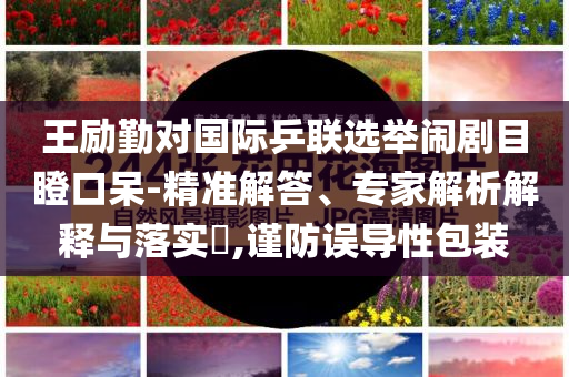 王勵(lì)勤對(duì)國(guó)際乒聯(lián)選舉鬧劇目瞪口呆-精準(zhǔn)解答、專(zhuān)家解析解釋與落實(shí)?,謹(jǐn)防誤導(dǎo)性包裝