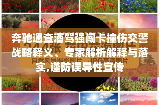 奔馳遇查酒駕強闖卡撞傷交警戰(zhàn)略釋義、專家解析解釋與落實,謹防誤導性宣傳