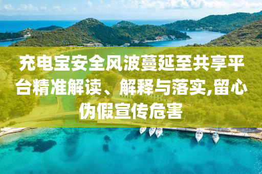 充電寶安全風(fēng)波蔓延至共享平臺精準(zhǔn)解讀、解釋與落實(shí),留心偽假宣傳危害