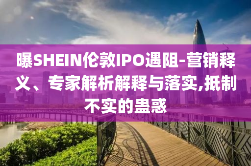 曝SHEIN倫敦IPO遇阻-營(yíng)銷釋義、專家解析解釋與落實(shí),抵制不實(shí)的蠱惑