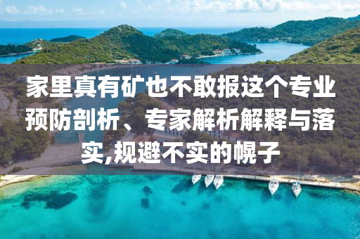 家里真有礦也不敢報這個專業(yè)預(yù)防剖析、專家解析解釋與落實,規(guī)避不實的幌子