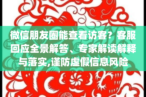 微信朋友圈能查看訪客？客服回應(yīng)全景解答、專(zhuān)家解讀解釋與落實(shí),謹(jǐn)防虛假信息風(fēng)險(xiǎn)