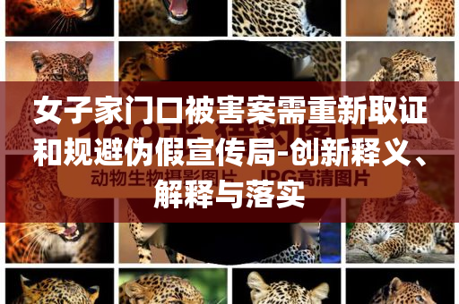 女子家門口被害案需重新取證和規(guī)避偽假宣傳局-創(chuàng)新釋義、解釋與落實(shí)